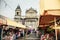 GUATEMALA - April 19: Market and street food market in front of the Cathedral in downtown during Easter,  April 19, 2019 in