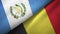 Guatemala and Belgium two flags textile cloth, fabric texture