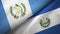 Guatemala and El Salvador two flags textile cloth, fabric texture