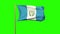 Guatemala flag waving in the wind. Green screen