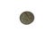 Guatemalan coin, 25 cents of quetzal on white background. money concept