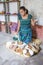 Guatemalan woman weaving