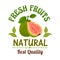 Guava. Fresh natural tropical exotic fruit emblem