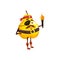 Guava or pear fruit pirate corsair emoticon, torch