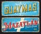 Guaymas, Mazatlan Mexican city travel stickers