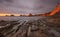 Gueirua beach at sunset. Asturias, Spain.