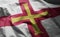 Guernsey Flag Rumpled Close Up