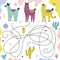 Guess which llama gets to the cactus. Maze game with funny alpacas for kids