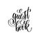 Guest book hand lettering romantic quote