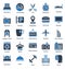 Guest House and Lodge Vector Icons Set that can be easily modified or edit