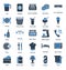 Guest House and Lodge Vector Icons Set that can be easily modified or edit