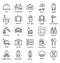 Guest House and Lodge Vector Icons Set that can be easily modified or edit Guest House and Lodge Vector Icons Set that can be eas