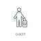 Guest linear icon. Modern outline Guest logo concept on white ba