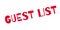 Guest List rubber stamp