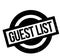 Guest List rubber stamp