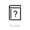 Guide book read icon. Editable line vector.