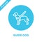 guide dog icon vector from accessibility collection. Thin line guide dog outline icon vector  illustration. Linear symbol for use