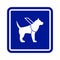 Guide Dog Service for Blind People on Sign. Guide Dog Symbol. Trained Labrador Animal Dog Domestic on Harness Leash for