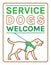 Guide dogs welcome sign.