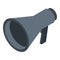 Guide excursion megaphone icon, isometric style