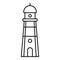 Guide lighthouse icon, outline style