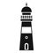 Guide lighthouse icon, simple style