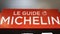 Guide Michelin Star book text brand plate sign with logo for best french good