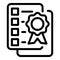 Guideline certificate icon, outline style