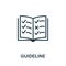 Guideline icon. Simple element from regulation collection. Filled Guideline icon for templates, infographics and more