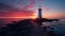 Guiding Light - Lighthouse Majesty After Sunset
