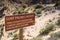 Guiding sign for the Lost Palms Oasis, Joshua Tree National Park, California