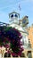 Guildford clock and flowers