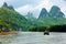 Guilin river li cruises panorama
