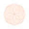 Guilloche Rosette Circular Sign Color Thin Line Icon. Vector