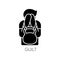 Guilt black glyph icon