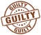 guilty brown stamp