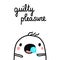 Guilty pleasure hand drawn illustration with cute marshmallow for prints posters banners t shirts cards notebooks