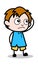 Guilty - School Boy Cartoon Character Vector Illustration