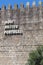 Guimaraes Castle Wall with the inscription Aqui Nasceu Portugal