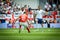 GUIMARAES, PORTUGAL - June 09, 2019: Granit Xhaka and Eric Dier during the UEFA Nations League Finals match for third place