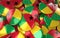 Guinea-Bissau Badges Background - Pile of Bissau-guinean Flag