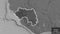 Guinea border shape overlay. Glowed. Bilevel. Labels