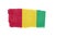 Guinea flag painted with a brush stroke