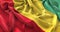 Guinea Flag Ruffled Beautifully Waving Macro Close-Up Shot