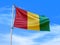 Guinea flag waving in the wind