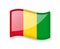 Guinea flag - Wavy flag bright glossy icon