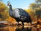 Guinea Fowl Wild Bird Background from Africa Spots of Wonder and  Made With Generative AI illustration