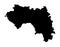 Guinea map silhouette