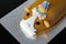 Guinea pig cake, soft madeira sponge layered with fruity raspberry jam and frosting finished with sweet edible decorations