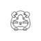 Guinea Pig Cartoon vector line icon